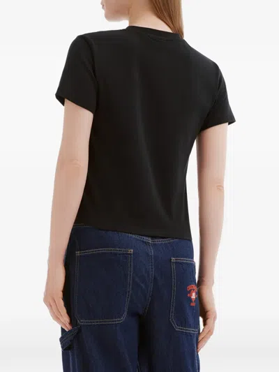 Chocoolate Logo-embroidered T-shirt In Black