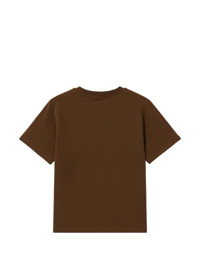 Chocoolate Logo-embroidered T-shirt In Brown