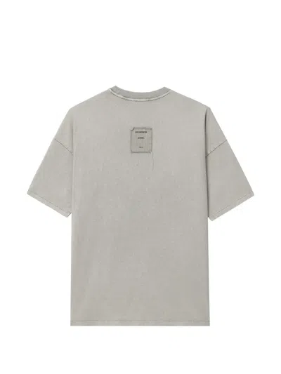 Five Cm Embroidered T-shirt In Gray