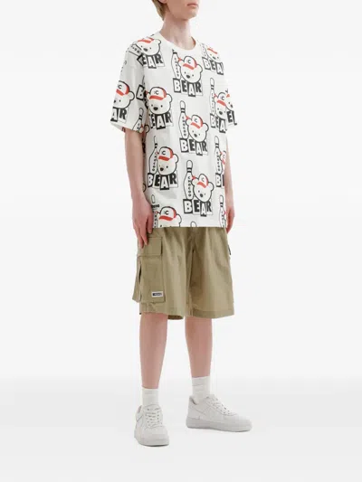 Chocoolate Bear Bowling Print T-shirt In White