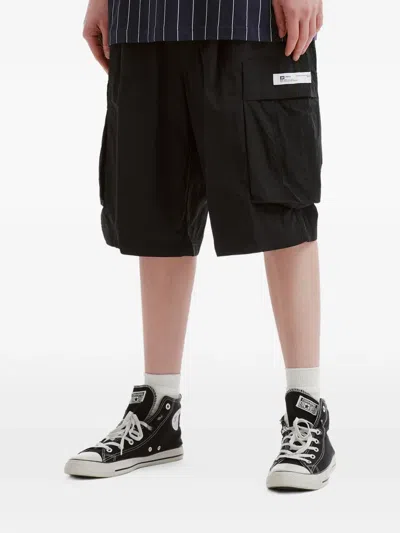 Chocoolate Cargo Label Shorts In Black
