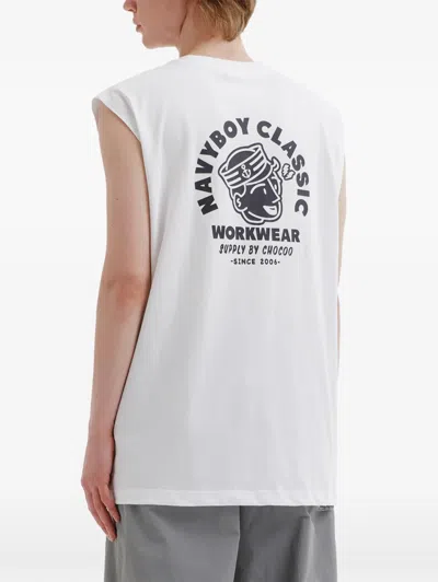 Chocoolate Logo-print Tank In White