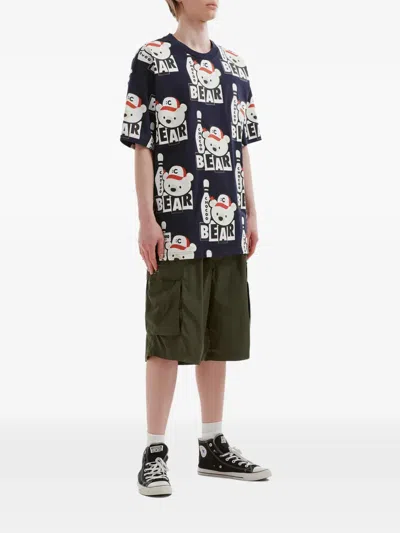 Chocoolate Cargo Drawstring Shorts In Green