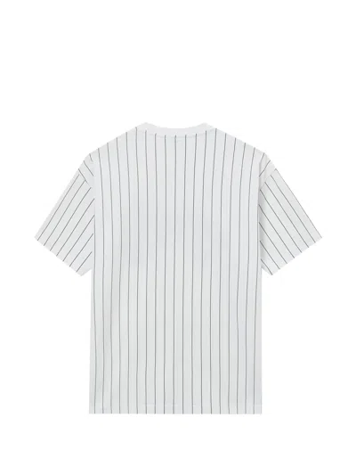 Chocoolate Striped Graphic T-shirt In White
