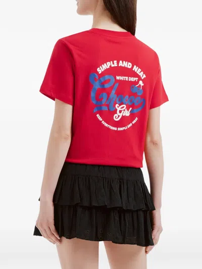 Chocoolate Graphic-print T-shirt In Red