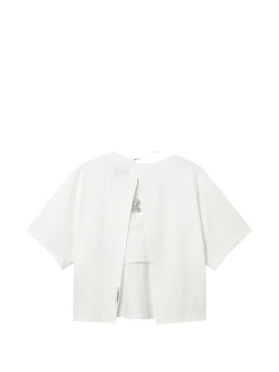 Musium Div. Appliqué Boxy T-shirt In White