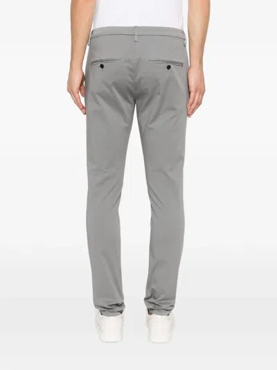 Dondup Flat-front Trousers In Gray