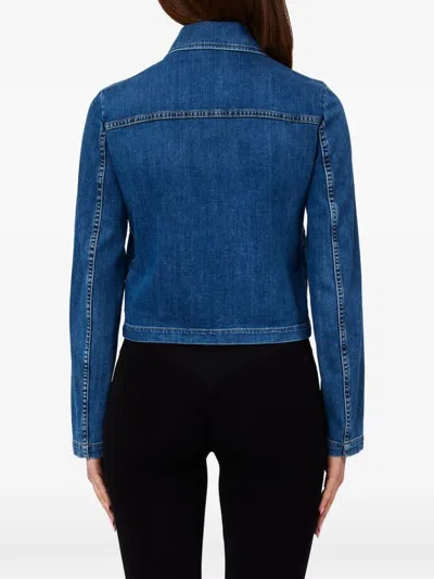 Liu •jo Buttoned-pocket Jacket In Blue