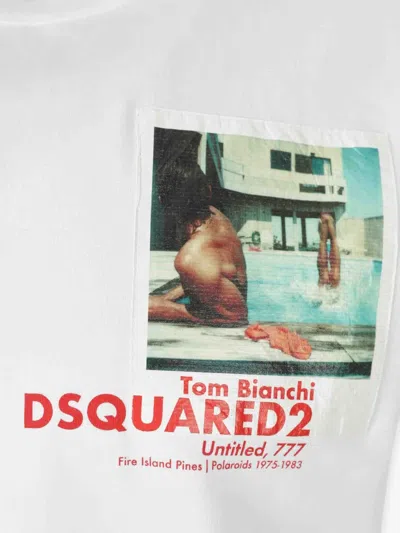 Dsquared2 Graphic Print T-shirt In White