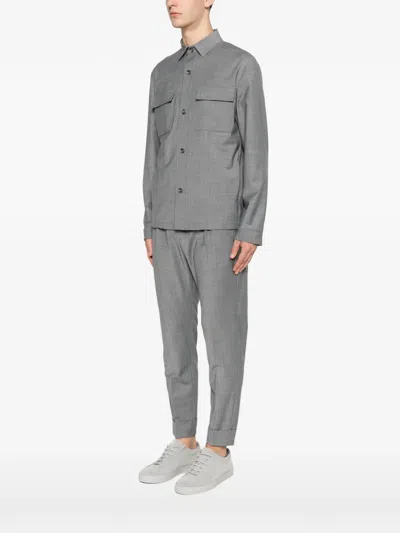 Hōsio Flap-pocket Jacket In Gray