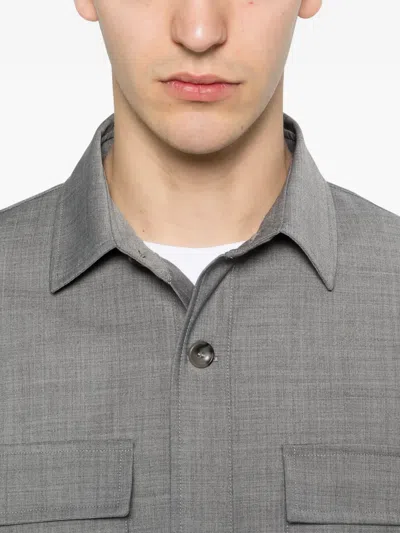 Hōsio Flap-pocket Jacket In Gray