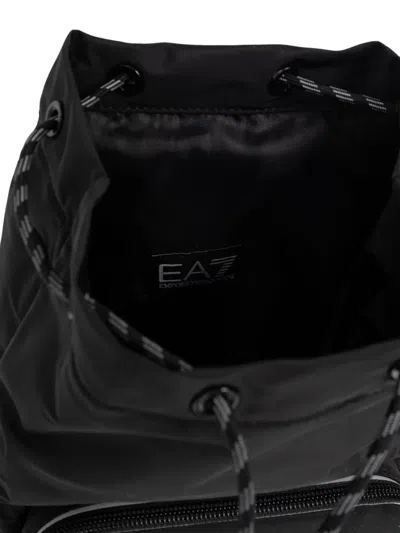 Ea7 Drawstring Backpack In Black