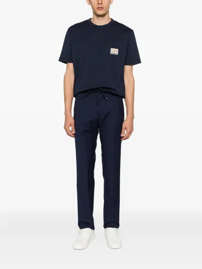 Berwich Spiaggia Drawstring Trousers In Blue