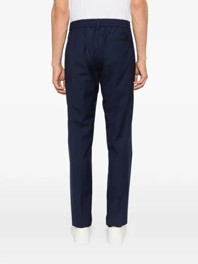 Berwich Spiaggia Drawstring Trousers In Blue