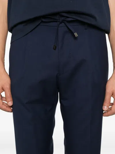 Berwich Spiaggia Drawstring Trousers In Blue