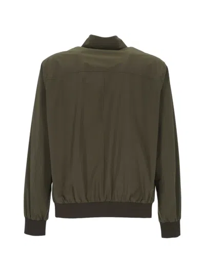 On The Bund Button-front Bomber Jacket In Green