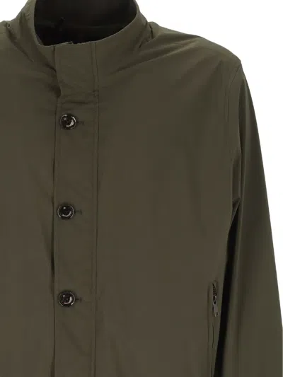 On The Bund Button-front Bomber Jacket In Green