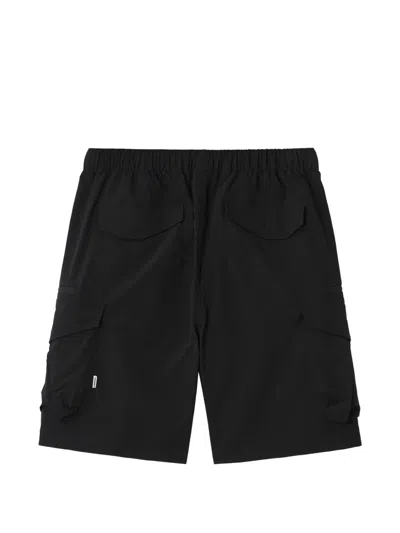 Fingercroxx Drawstring Cargo Shorts In Black