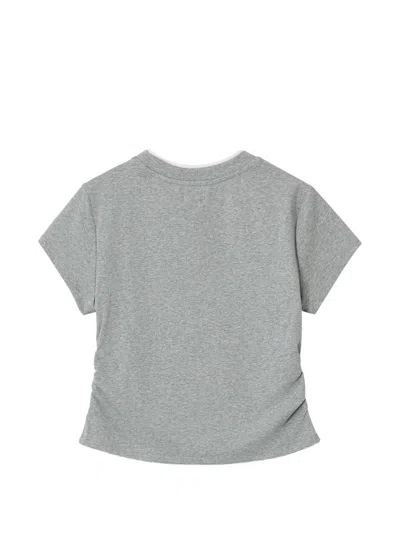 B+ab Gathered Layered T-shirt In Gray