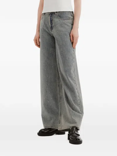 B+ab Embellished Jeans In Blue