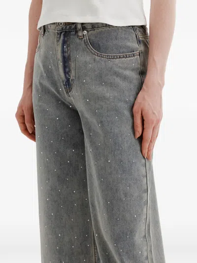 B+ab Embellished Jeans In Blue