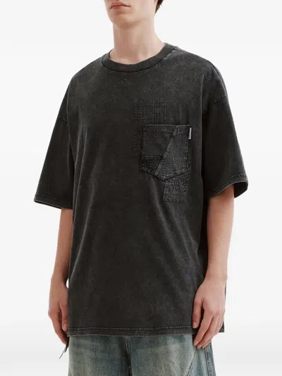 Musium Div. Patchwork-pocket T-shirt In Black
