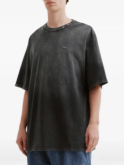 Musium Div. Stud-embellished T-shirt In Gray