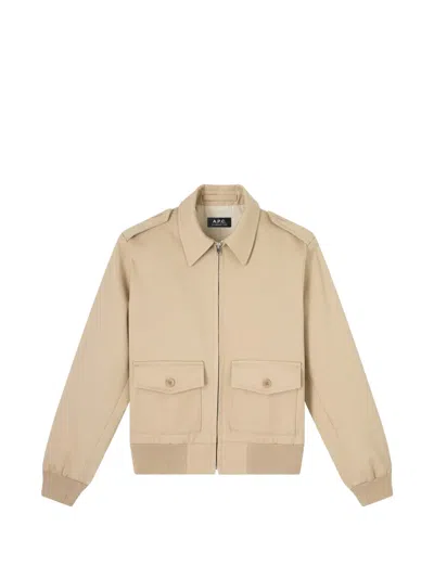Apc Milesa Button Pockets Jacket In Neutral