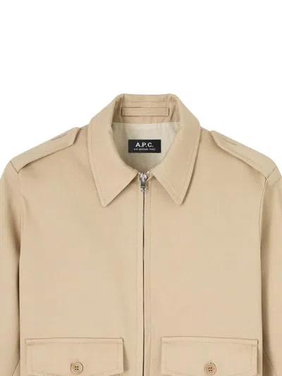 Apc Milesa Button Pockets Jacket In Neutral