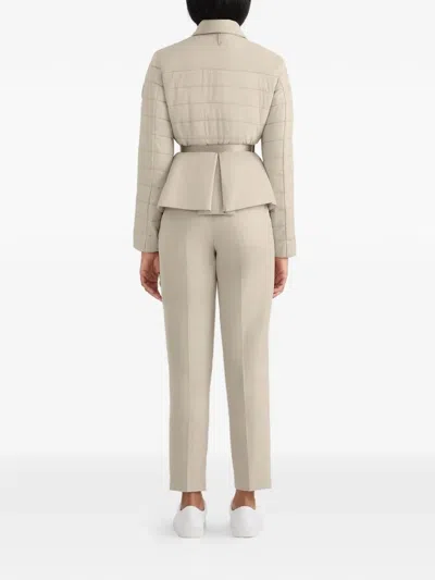 Mackage Serafina Belted Quilted Jacket In Neutral