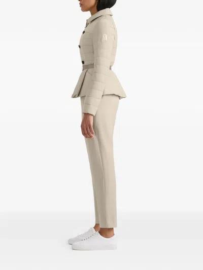 Mackage Serafina Belted Quilted Jacket In Neutral