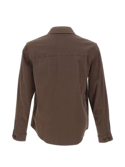 Woolrich Button Flap Cotton Overshirt In Multi