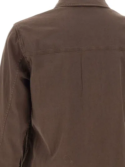 Woolrich Button Flap Cotton Overshirt In Multi