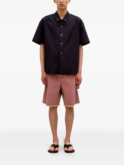 Coor Belt-loop Buttoned Shorts In Pink
