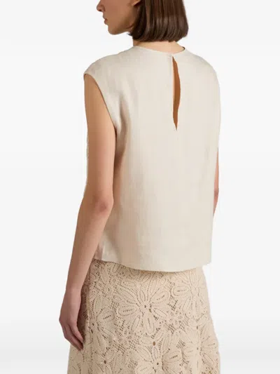 Glanshirt Macramé Lace Top In Neutral
