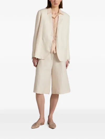 Montedoro Linen Blazer In Red