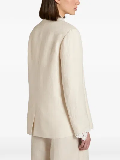 Montedoro Linen Blazer In Red