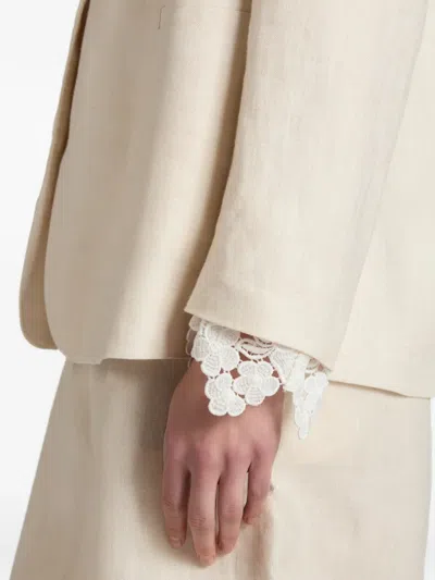 Montedoro Linen Blazer In Red