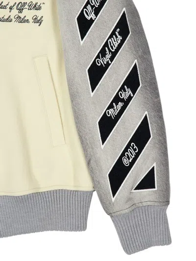 Off-white Buttoned Shirt Jacket In Brown
