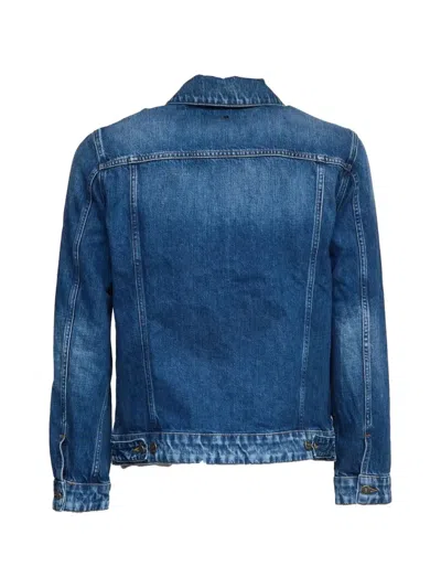Dondup Button Flap-pockets Denim Jacket In Blue