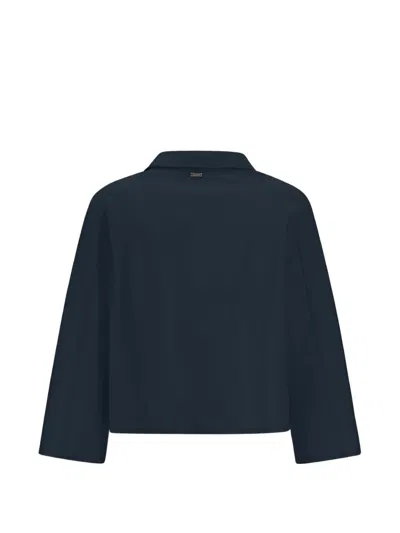 Herno Buttoned Collar Jacket In Blue