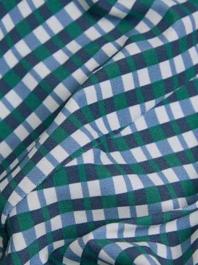 Nuno Checked Bikini Top In Blue