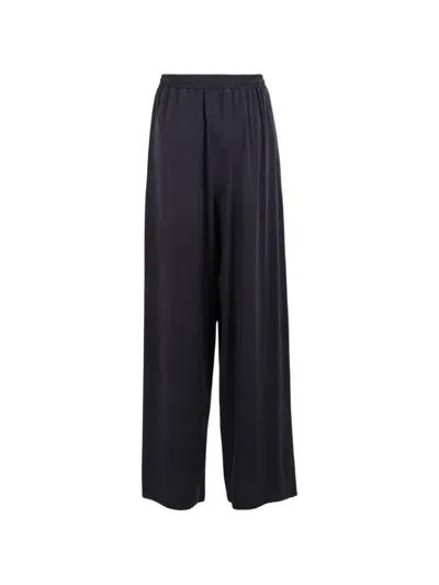 Max Mara Elasticated Wide-leg Trousers In Blue