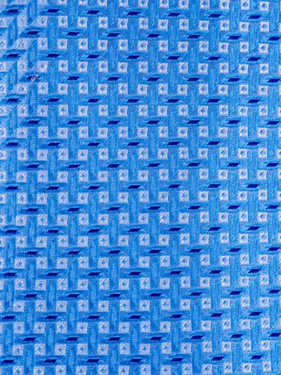 Canali Patterned Tie In Blue