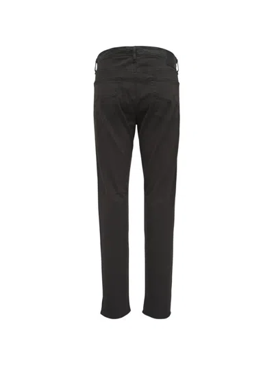 Ag Belt-loop Buttoned Trousers In Black