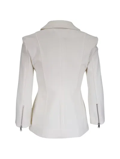Veronica Beard Willis Zip Fitted Jacket In Neutral