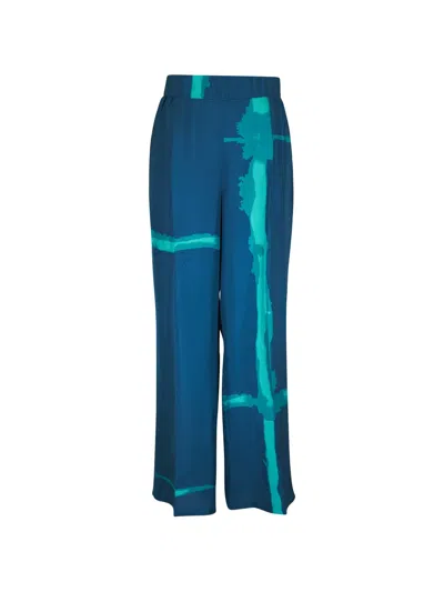 Kiton Patterned Trousers In Blue