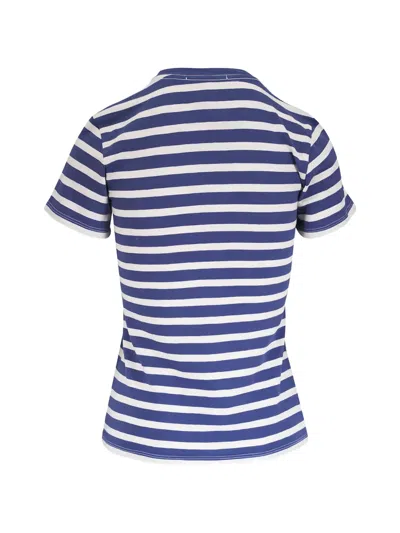 Nili Lotan Lana Striped Cotton Jersey T-shirt In Blue