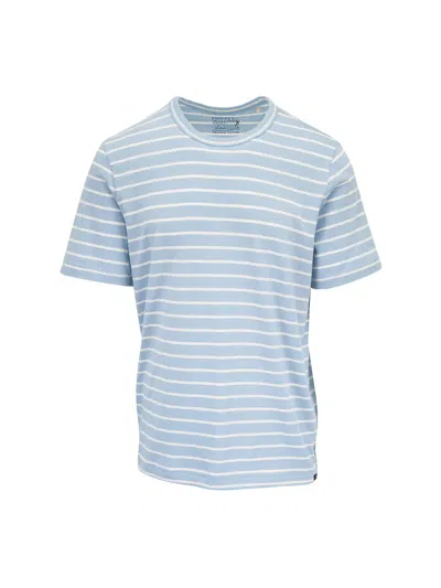 Faherty Sunwashed Tee Bermuda Sail Stripe In Blue