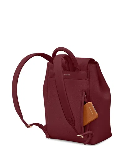 Maison De Sabre Medium Leather Soft Backpack In Red